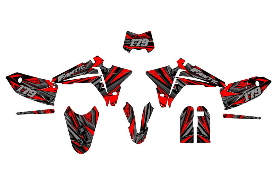 179 — Kit Grafiche Fantic Rosso/Grigio Racing