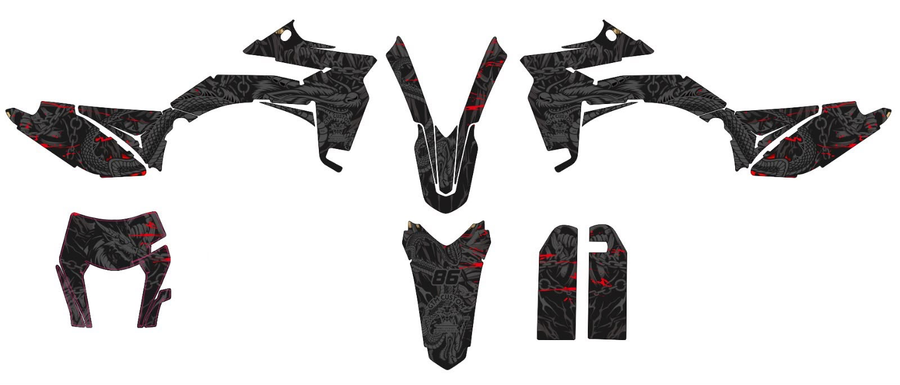 OBSIDIAN — Kit Grafiche Personalizzabili